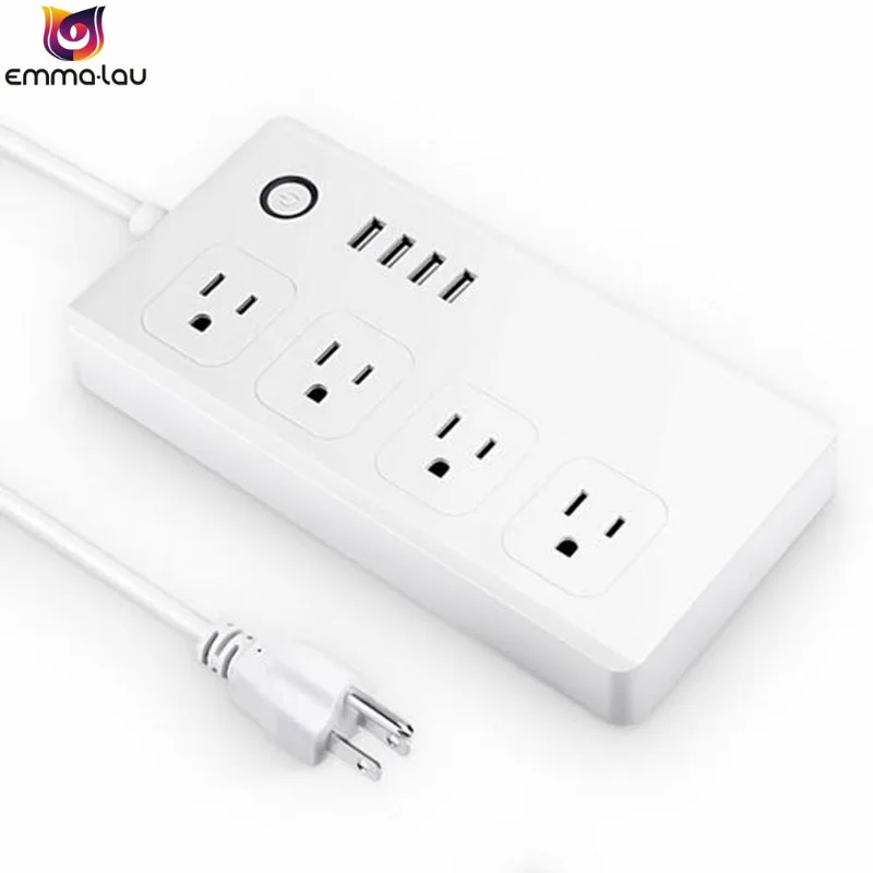 Умная розетка 110 В 220 10 А Wi Fi USB штепсельная вилка стандарта США ЕС Великобритании
