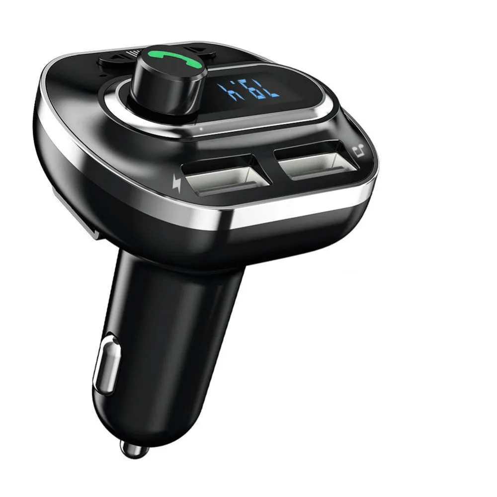 

Автомобильный Bluetooth-комплект, FM-трансмиттер, радиоадаптер, автомобильный комплект с входом/выходом AUX, быстрой зарядкой QC 3,0 и умными DDual USB-по...