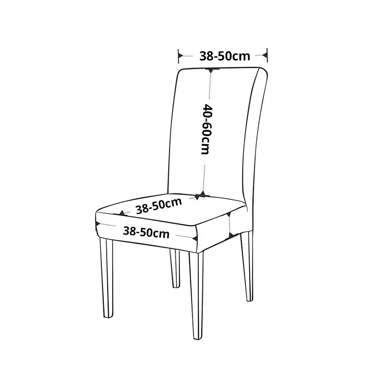 Эластичный чехол на стул из спандекса с геометрическим рисунком - купить по