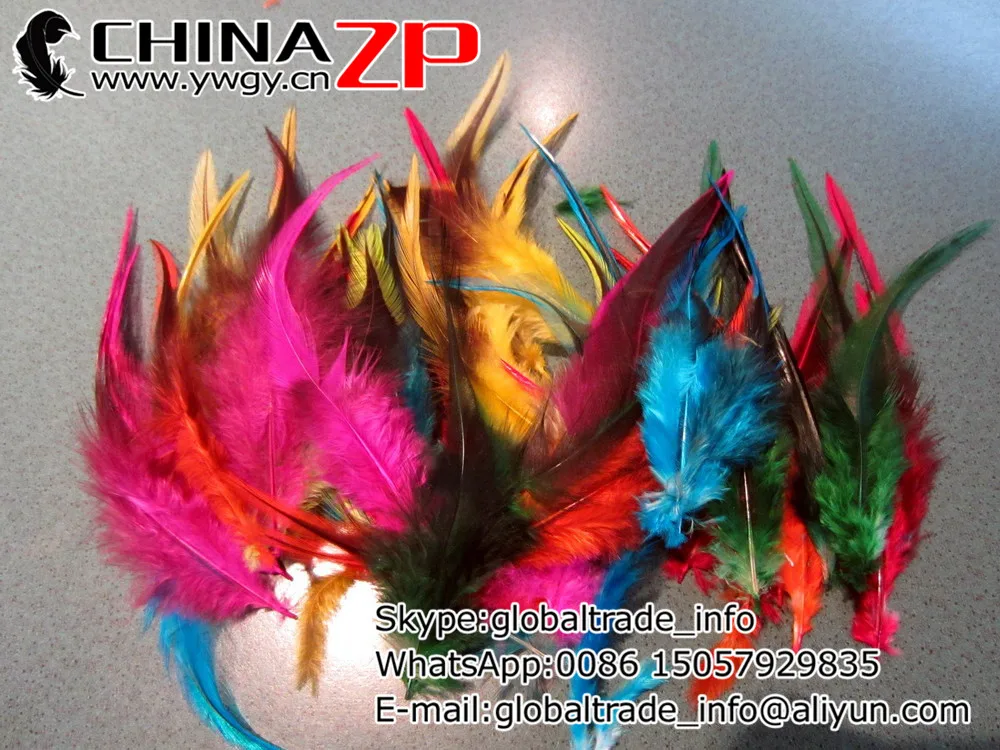 CHINAZP Factory 200 шт./лот крашеные разноцветные петушиные куриные седла перо для DIY