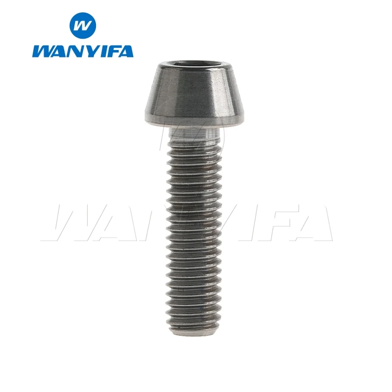 Wanyifa Винт С Титановым болтом M5x9 15, 16, 18, 20, 25 30 35, 40 45 50 55 60 мм шестигранный ключ заостренная форма кисти для Велосипедный вынос руля