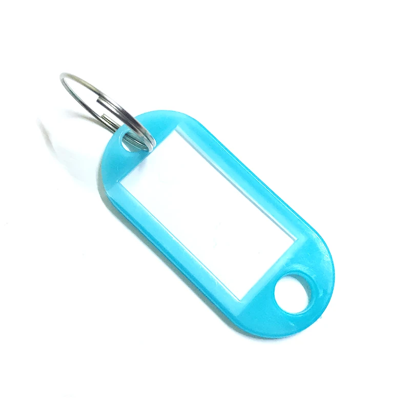 1Pc Sky Blue 1/10/50 шт в наборе, Пластик брелок для ключей брелоков Чемодан идентификационные Метки этикетки брелоки с визитные карточки брелок для ключей, брелок для ключей - Цвет: 1Pc Sky Blue