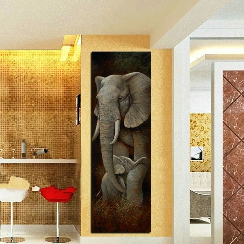 5D Diamond Embroidery Africa Elephant Son Cross Stitch Sets Unfinished Decorative DIY Painting Giraffine Tiger | Дом и сад