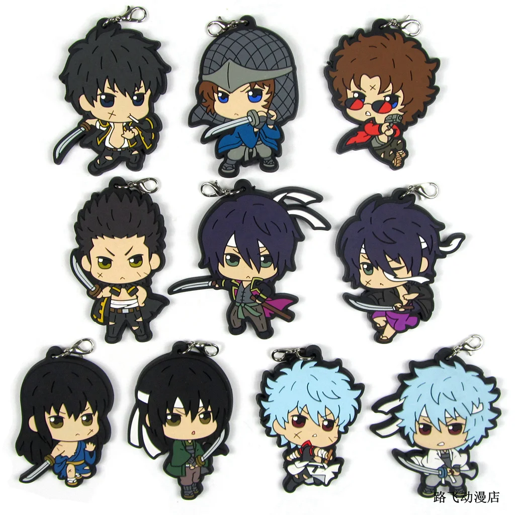 Фигурка героя аниме GINTAMA Sakata Gintoki Kondou Isao Okita Sougo кацура Котаро Takasugi Shinsuke резиновый