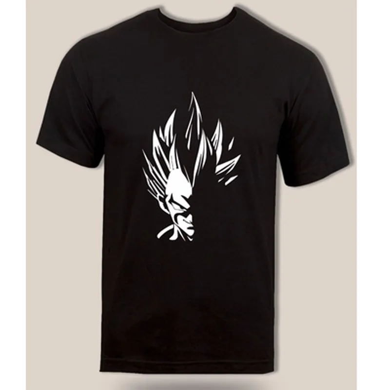 Vegeta Evil Smirk T-shirt Saiyan Prince Super Dragon Ball Z Anime Tees funny shirts men brand tops clothing free shipping | Мужская