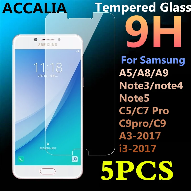 Защитная пленка из закаленного стекла для Samsung Galaxy A5 A8 A9 Note5 note4 3 C5 C7 C9pro C9 A3 i3 2017 5