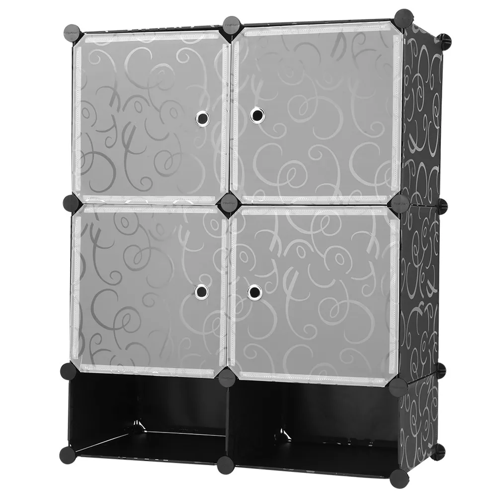 Finether 6 кубов кудрявые узорные черные блокирующие модульный органайзер для