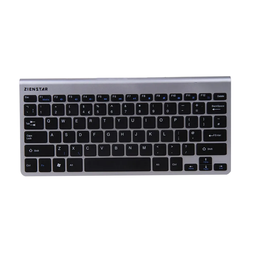 Zienstar UK Language Ultra Slim 2 4G Беспроводная клавиатура для Macbook/ПК компьютера/ноутбука/Smart TV