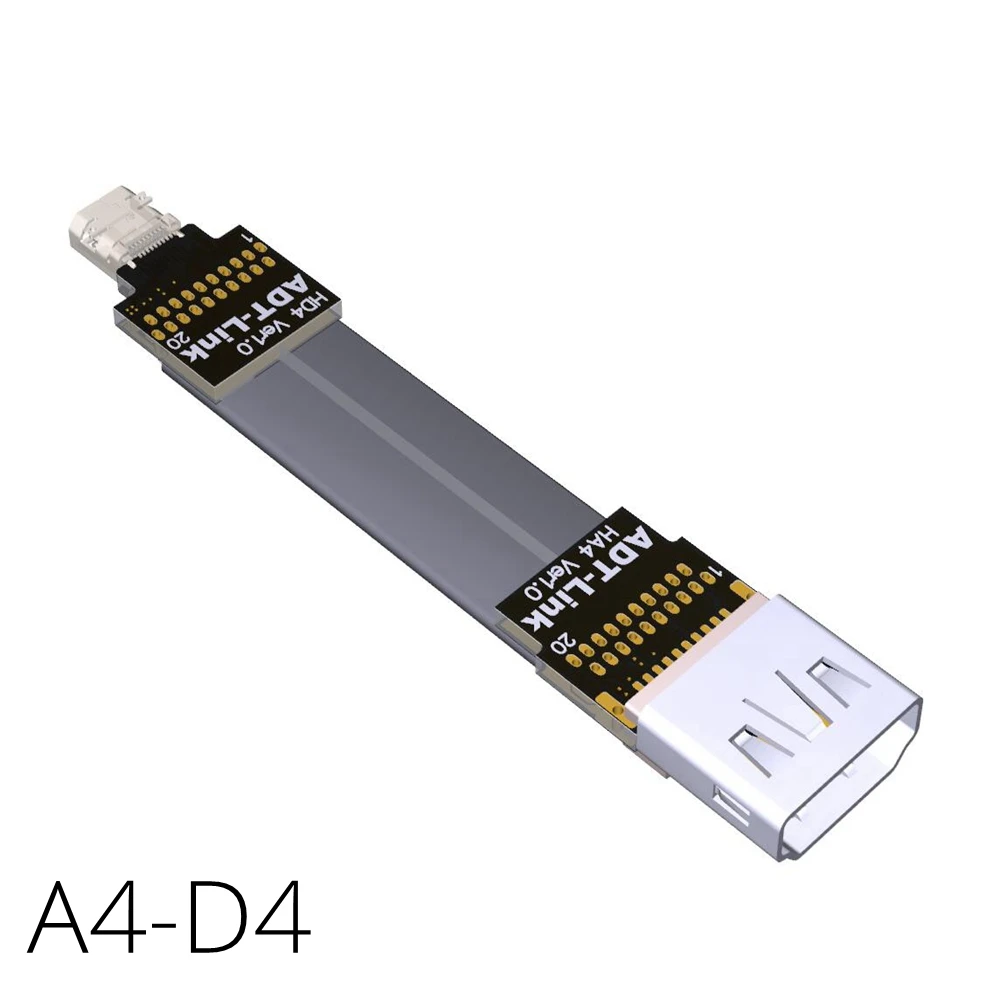 4K x 2K @ 60 Гц 20pin 2 0 HDMI Micro удлинитель Мама мама шнур A D Тип FFC FPV плоский ленточный
