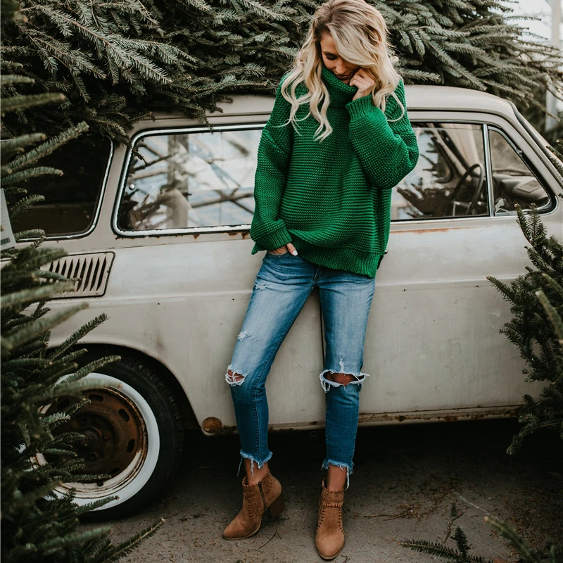 MisShow Winter Autumn Oversized Turtleneck Women Sweaters Solid Knitted Thick Warm Pullovers Crocheted Jumper Pull Femme | Женская
