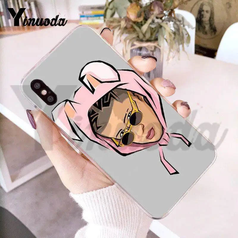 Прозрачный чехол для телефона Yinuoda Bad Bunny Maluma Lil Peep iPhone 8 7 6 6S Plus X 5 5S SE 5C XS XR11 11pro