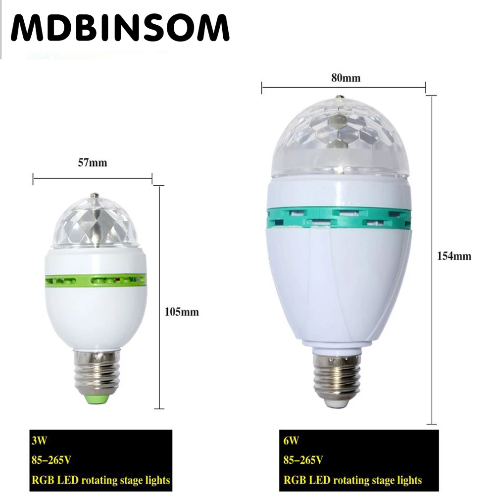 E27 3W 6W Led сценическое освещение Вечеринка эффект AC85 265V RGBW DJ сценические лампочки
