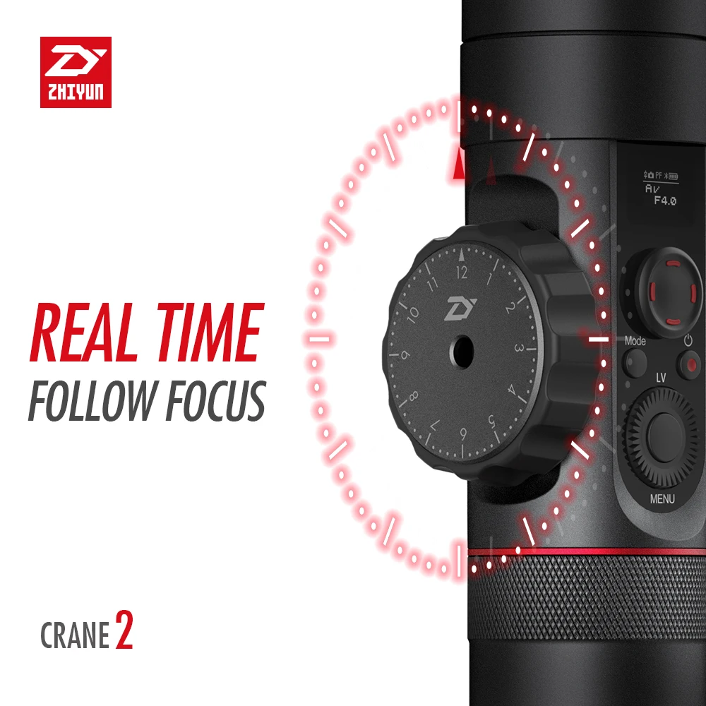 Новинка 2018 3 осевой Ручной Стабилизатор Zhiyun Crane 2 для видеокамеры Гироскопический