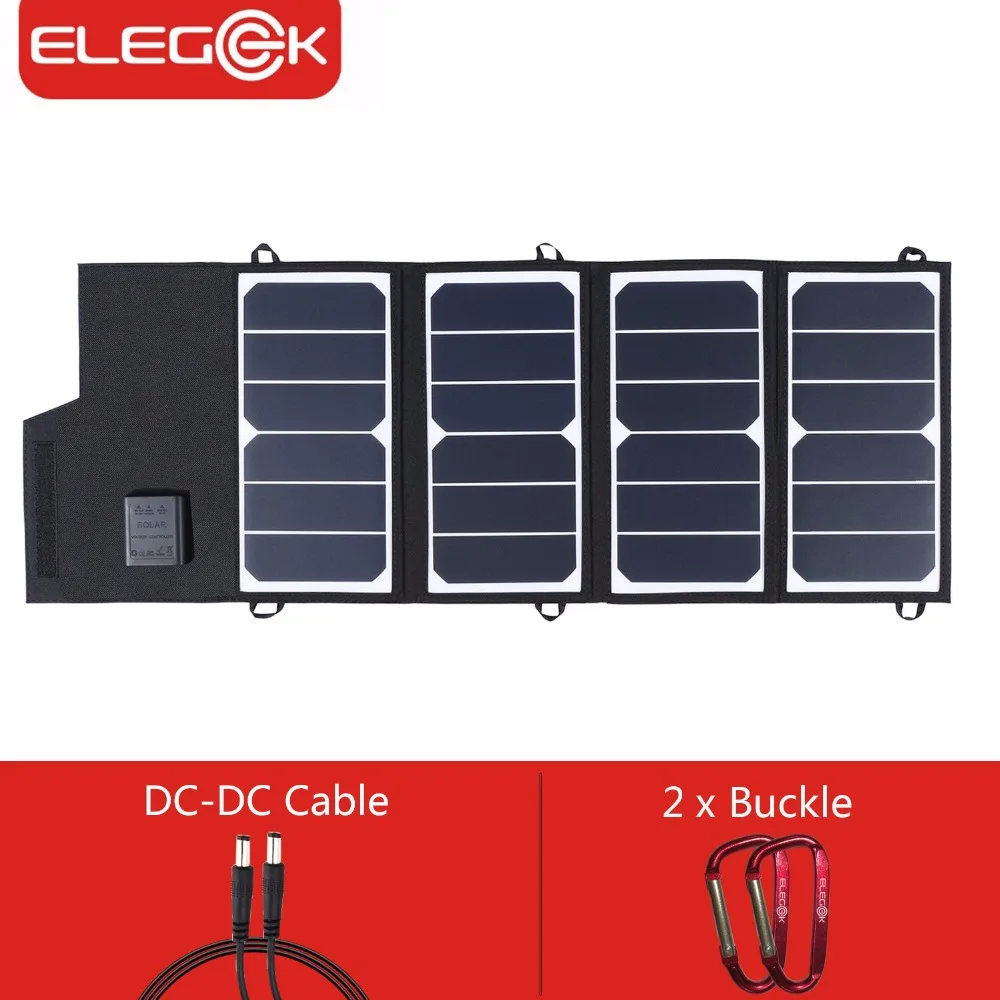 Складное солнечное зарядное устройство ELEGEEK 26 Вт 5 В USB + DC Выход 12 В|12v solar|12v solar