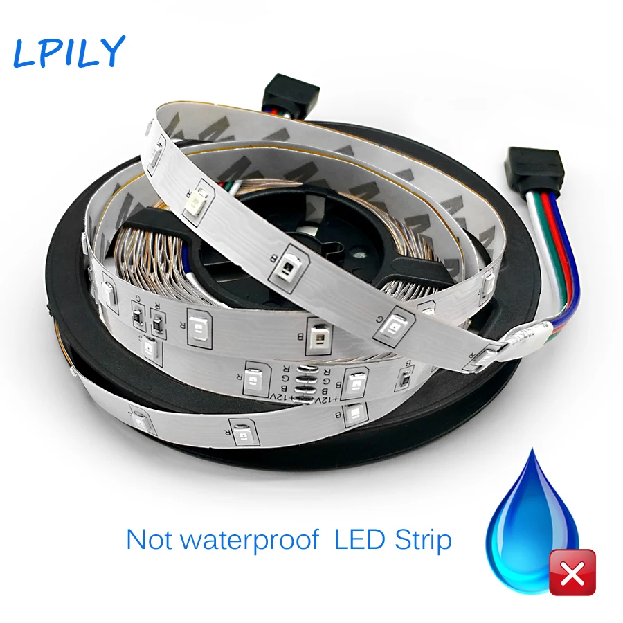 IPILY RGB светодио дный полосы света 5 м 10 2835 SMD гибкая светодиодная лента диод +