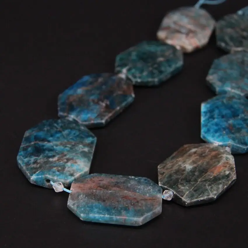 Бусины Из Натурального голубого апатита 15 5 дюйма/нитка|loose beads|beads jewelry makingblue apatite |