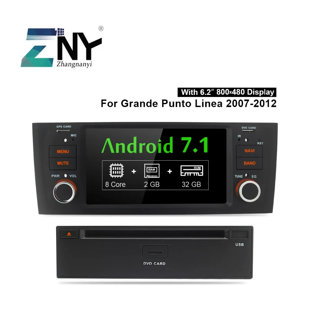 Android 7 1 стерео для Fiat Grande Punto Linea 2007 2008 2012 2011 2010 2009 Авто ПК радио FM Аудио Видео DVD gps