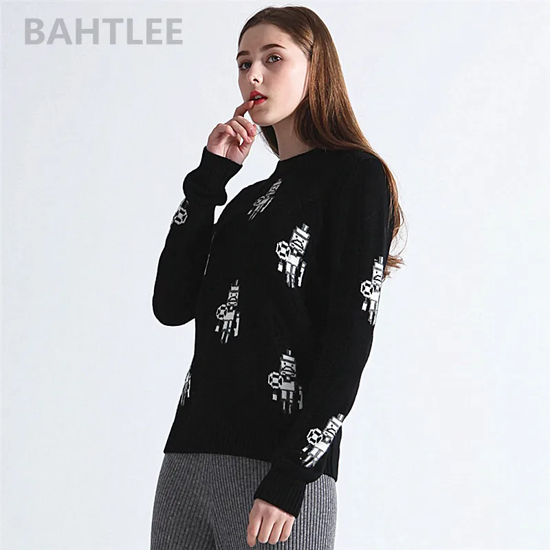 BAHTLEE осенне-зимний женский пуловер из мериносовой шерсти с защитой от катышков - Фото №1
