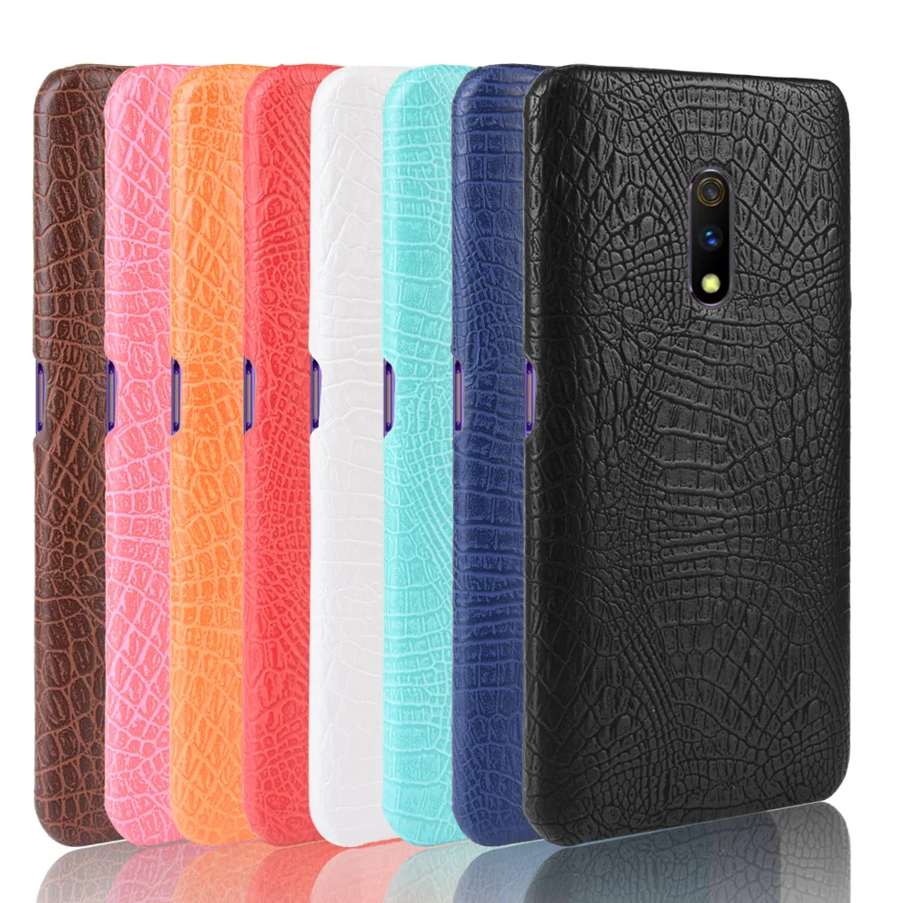 Жесткий чехол для телефона из искусственной кожи крокодила Oppo Realme X lite K3