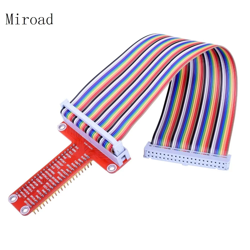 Miroad RPi GPIO Breakout плата расширения + ленточный кабель для Raspberry Pi 3 2 Модель B &amp собран T