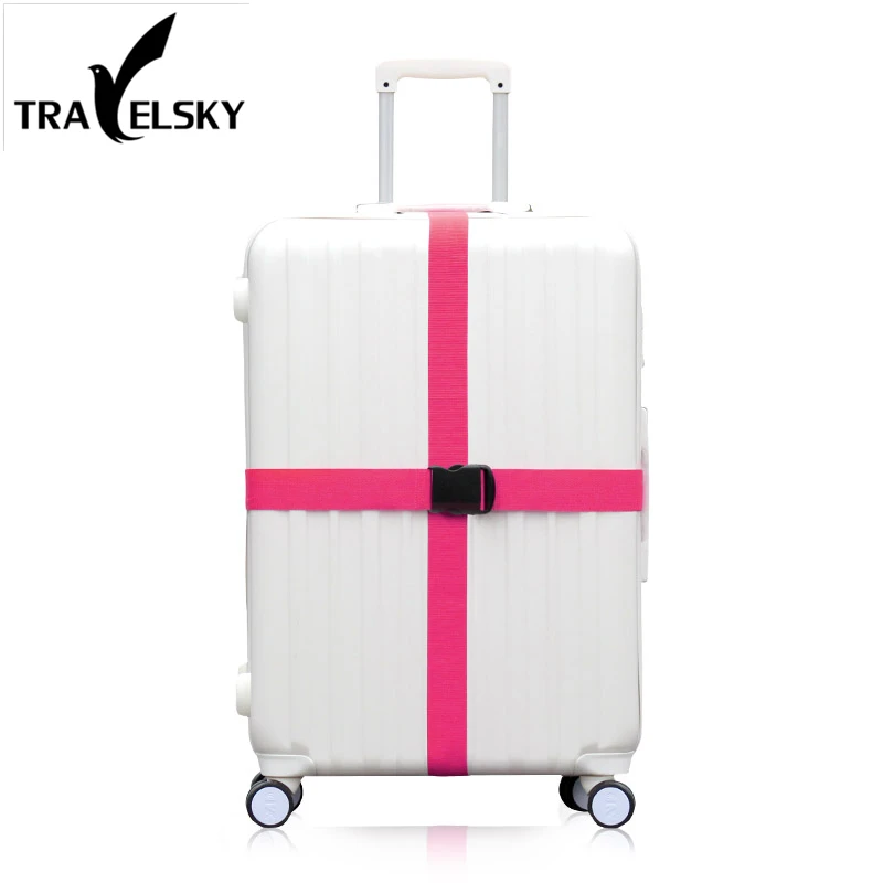 Travel Accessories Straps Strong Adjustable Nylon Buckle Luggage Belt 18&quot-34&quot Suitcase Strap 7 Colors Free Shipping | Багаж и