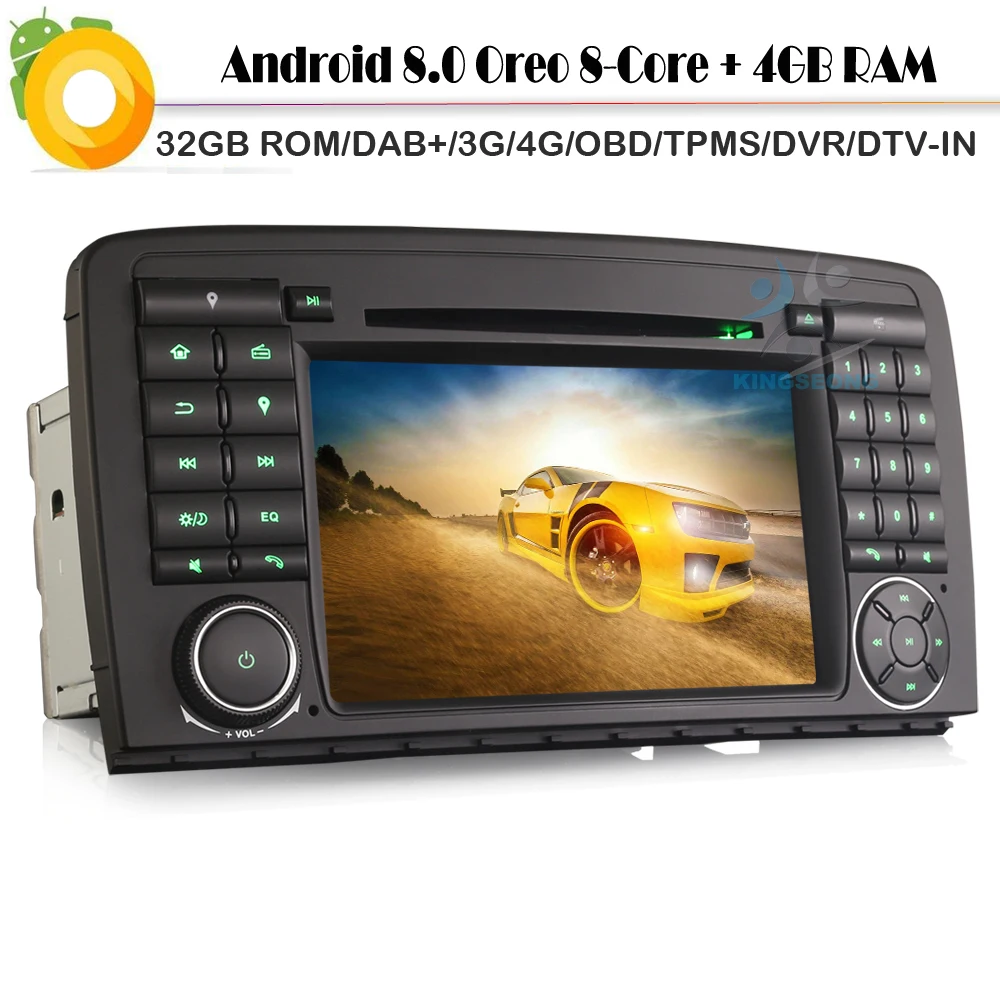 Восьмиядерный Android 8 0 DAB + Автомобильный GPS навигатор для Mercedes Benz R Class W251 WiFi 4G