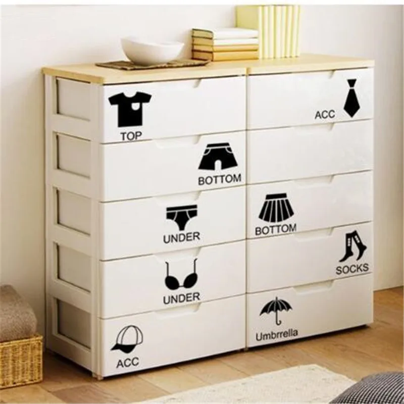 

1PC Clothes Sock Panties Shoes Logo Wall Sticker For Bedroom Wardrobe Cabinet Storage Box Window Convenience Home Decal30*60cm