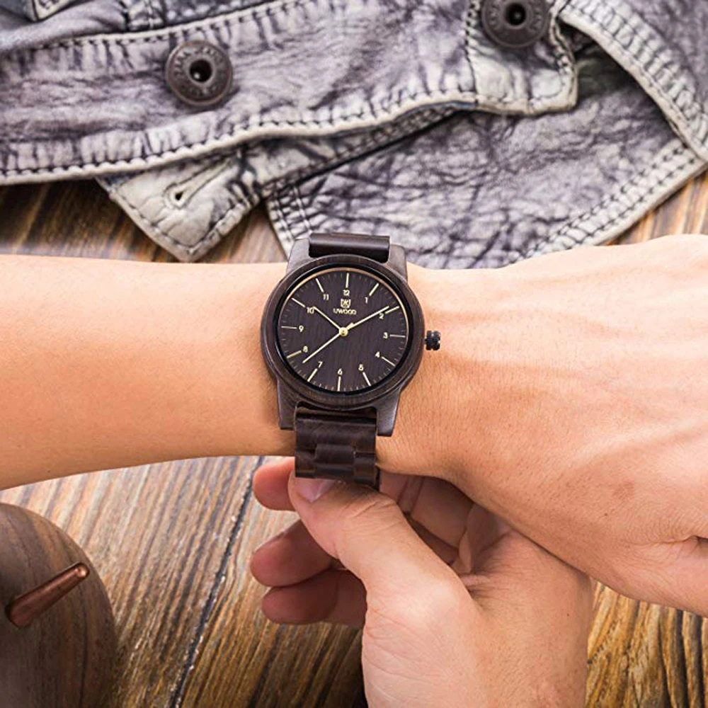 Модные часы для мужчин роскошные брендовые деревянные мужские Аналоговые Janpan