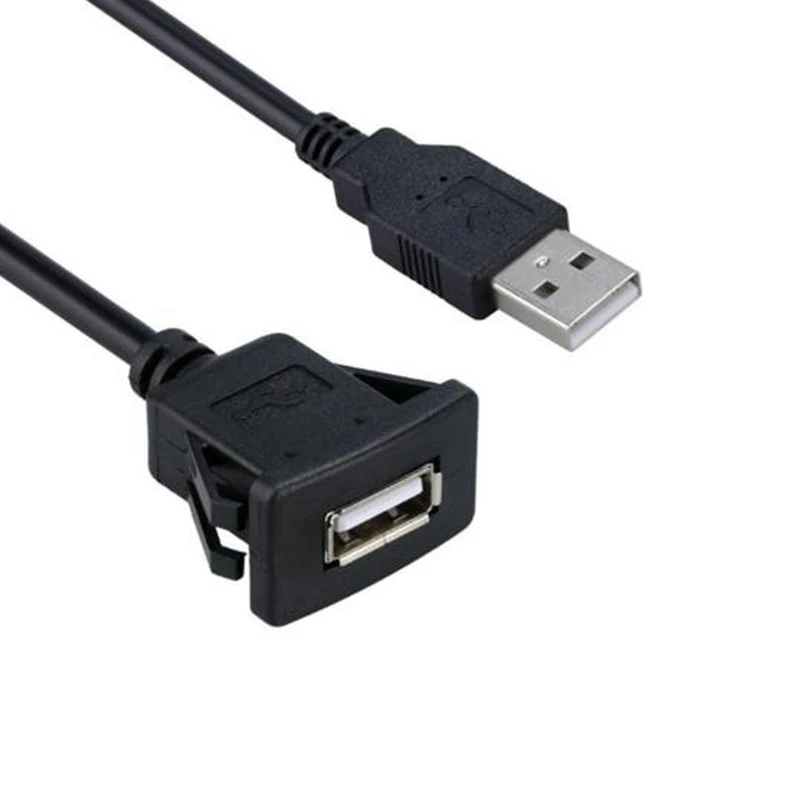 Car Dash board Flush Mount USB Male to Female Socket Extension Panel Cable 1M | Электроника