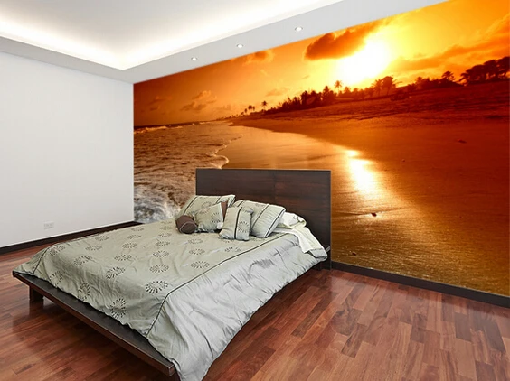 Обои Ландшафтные на заказ 3D-обои с изображением рассвета океана современные
