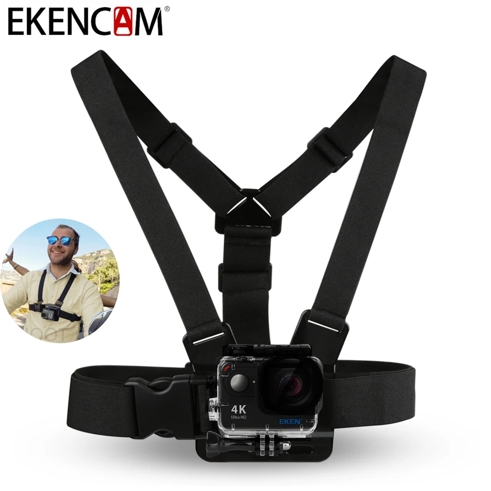 

Adjustable Chest belt Chest Strap Mount For Gopro Hero 9 8 7 6 Insta360 One X2 DJI SJCAM EKEN h9 Action Camera