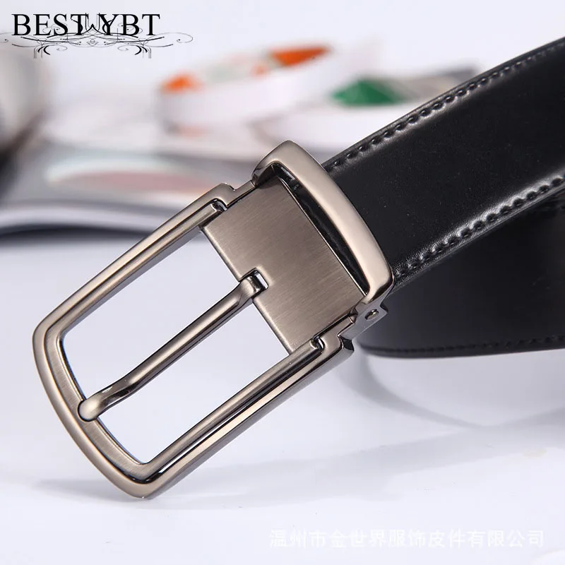 

Best YBT Men Belt Imitation leather Alloy Pin buckle Belt Business affaris Fashion Casual Hight Quality Hot Selling Belt