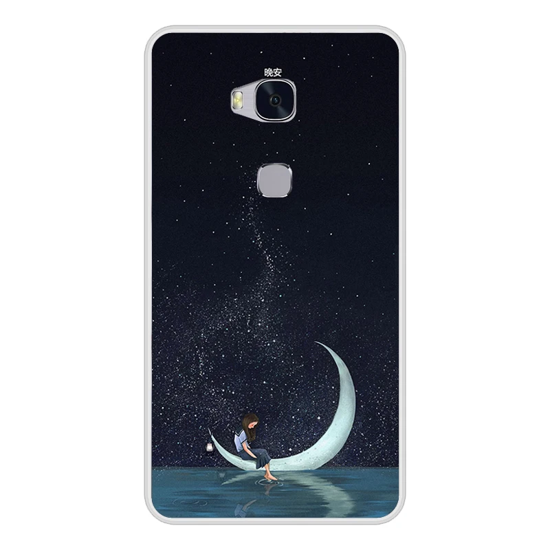 Чехол на заднюю панель для huawei Honor 5X X5 GR5 kiw-l21 5," чехол для телефона из ТПУ для huawei Honor 5 X 5x KIW-L21 силиконовый чехол s - Цвет: Коричневый