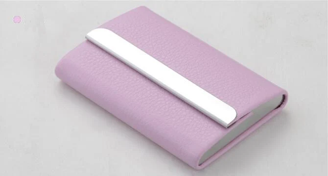 Модный деловой держатель для кредитных карт женщин металлические из