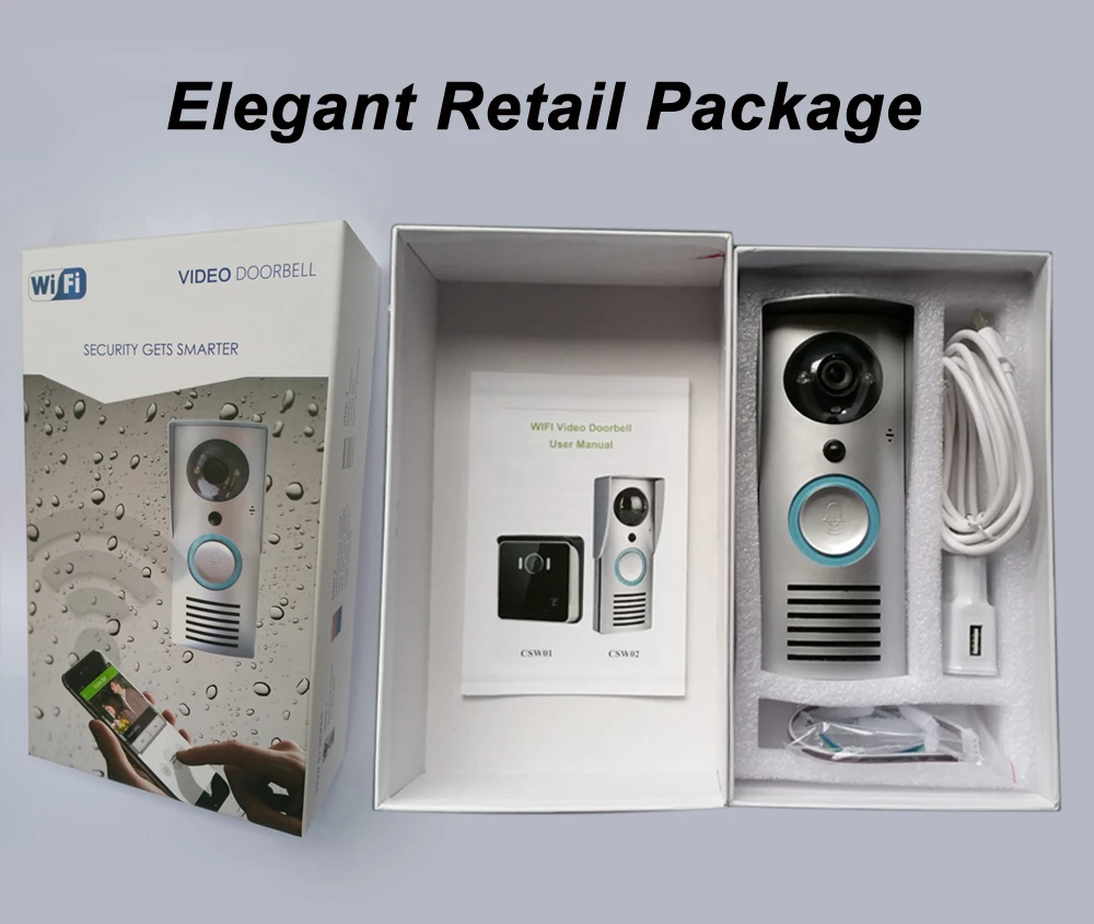 CUSAM видеодомофон дверной звонок телефон двери беспроводной wifi HD камера 720P датчик движения разблокировка ночного видения