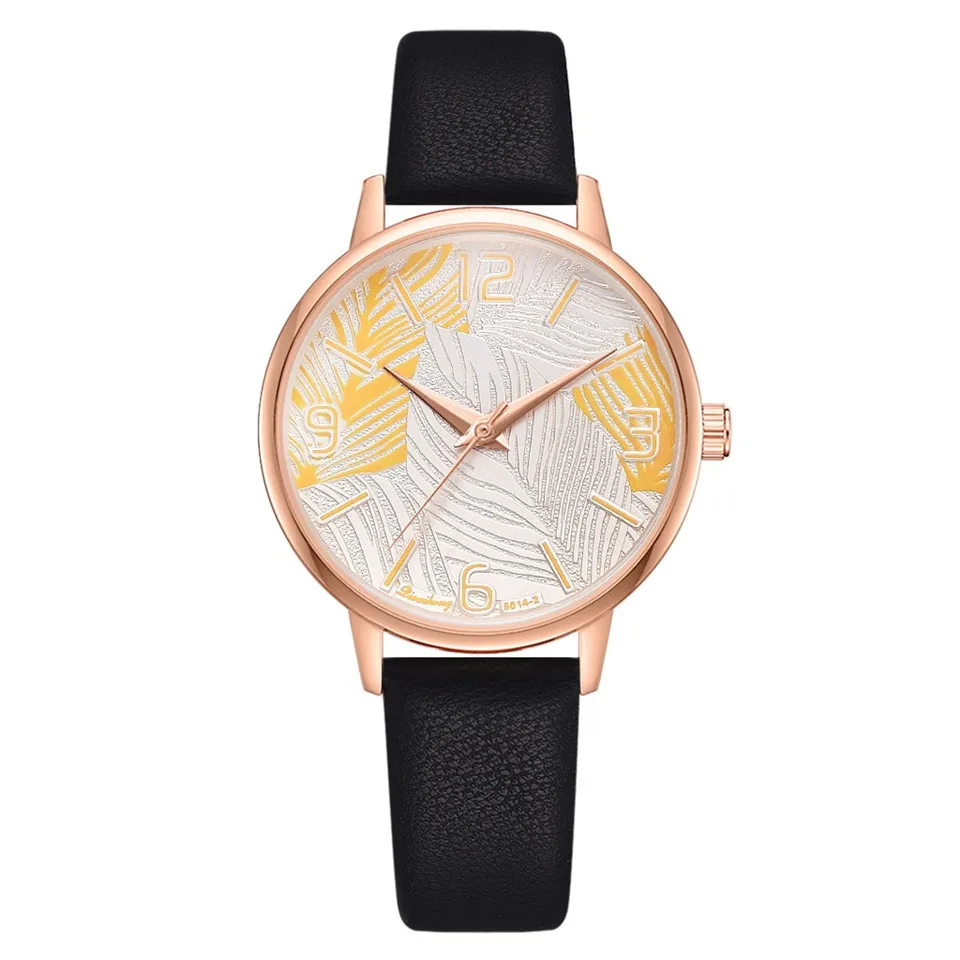 Black Moda Reloj Mujer женские золотые часы Relogio Feminino Luxo женские часы Montre Sport Femme для стильных бесплатных подарков браслет - Цвет: Black