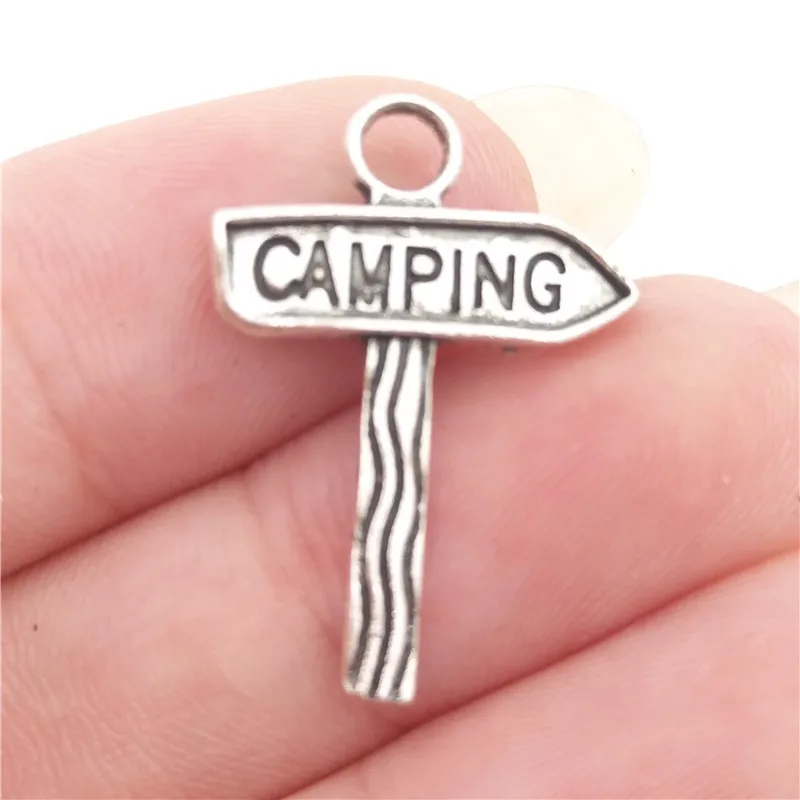 30 шт./партия посеребренные Подвески для кемпинга 15 х22 мм 1 г|charm antique silver|charms antiquesign