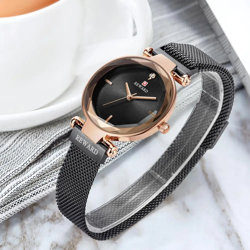 Награда 2020 модные ультра тонкие сетчатые Стальные Ремешки выпуклые стеклянные