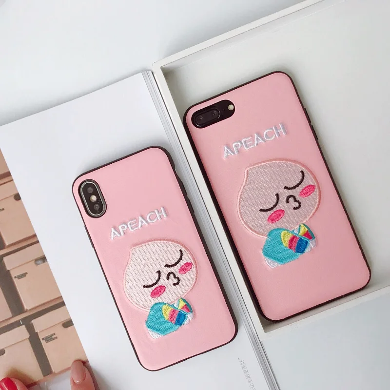 Новый милый Вышитый Чехол для телефона Apple iPhone 6 7 8 6S 6SPlus 7Plus 8Plus X | Мобильные