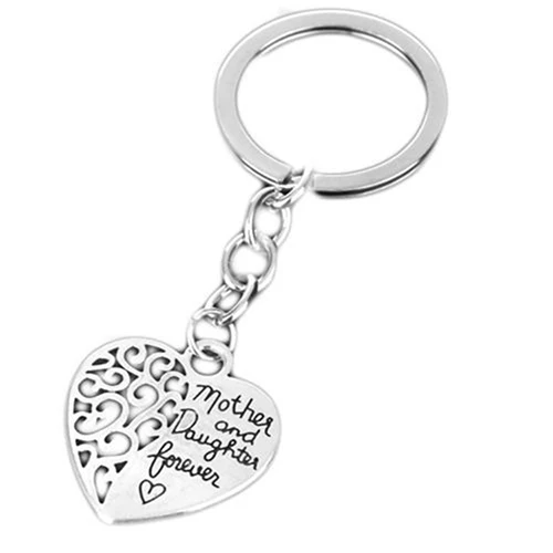 Mother and Daughter Forever Hollow Heart Key Ring Mother's Day Gift Keychain | Chains