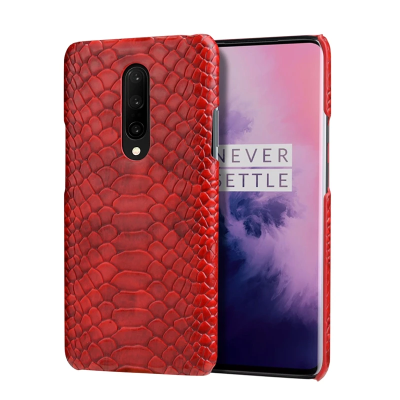 for Oneplus 7 Pro Snake Case PU Leather One Plus 6 6T Back Cover Luxury Bag |
