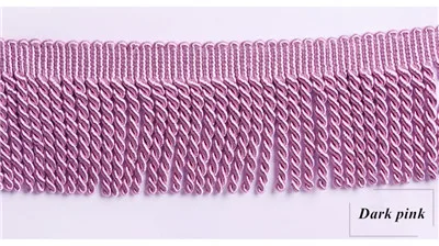 Dark pink Qgvish 12 м/лот 10 см широкие занавески кружевные планки витые веревки DIY для штор ткани бахрома Аксессуары для штор кружевная лента - Цвет: Dark pink