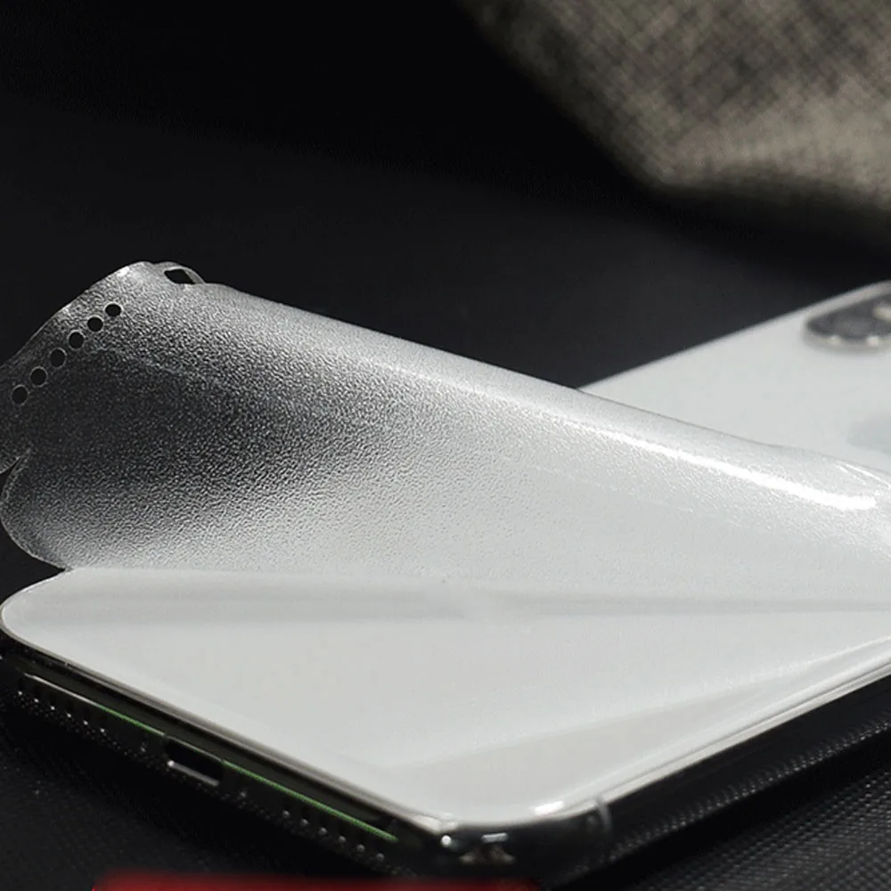 Мягкая пленка из углеродного волокна для iPhone XS MAX XR X 7 8 Plus прозрачная задняя