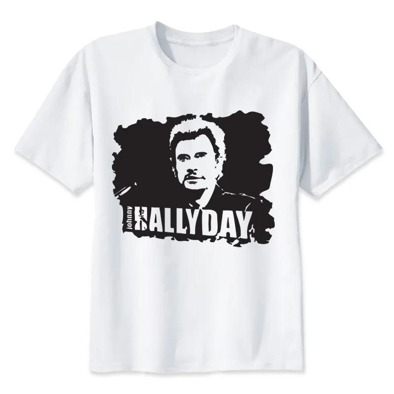 Футболка johnny hallyday rip Мужская футболка с музыкальным принтом Рок модная для мужчин