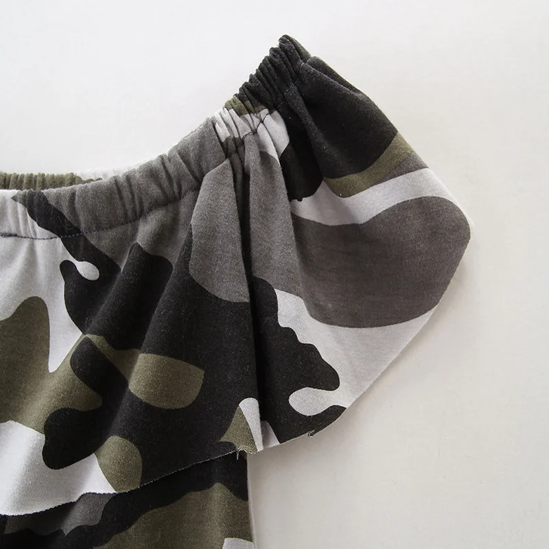 Большой Корова Комплекты одежды для девочек Одежда детей модные с открытыми