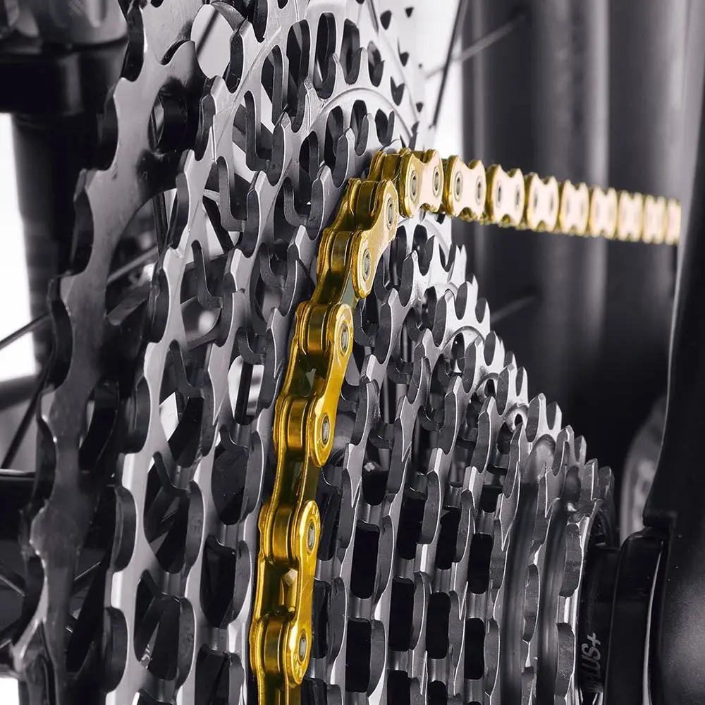 KMC X12 12 Скоростей 126L MTB горный велосипед велосипедная цепь 12s Золотая с волшебным