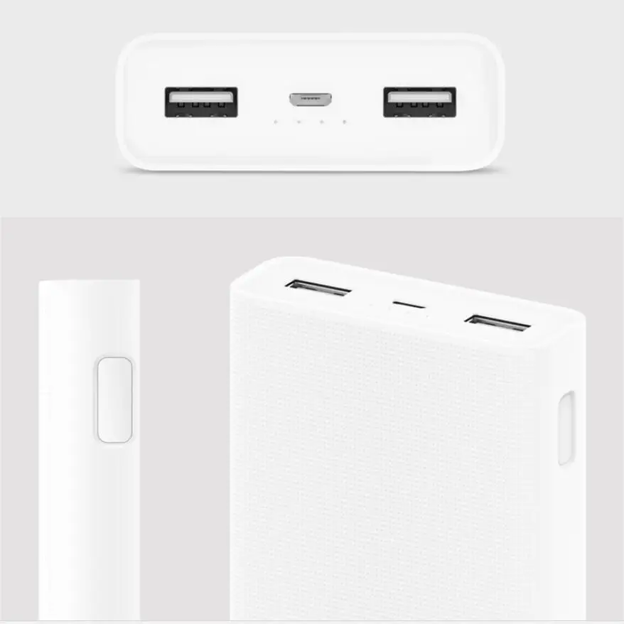 20000 мАч оригинальный Xiao mi power Bank 2C портативное зарядное устройство QC3.0 Dual USB