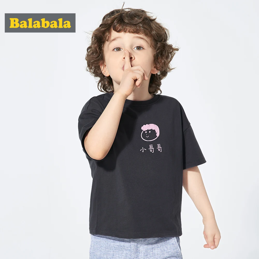 BalabalaChildren/футболка с короткими рукавами для мальчиков хлопковая Футболка девочек