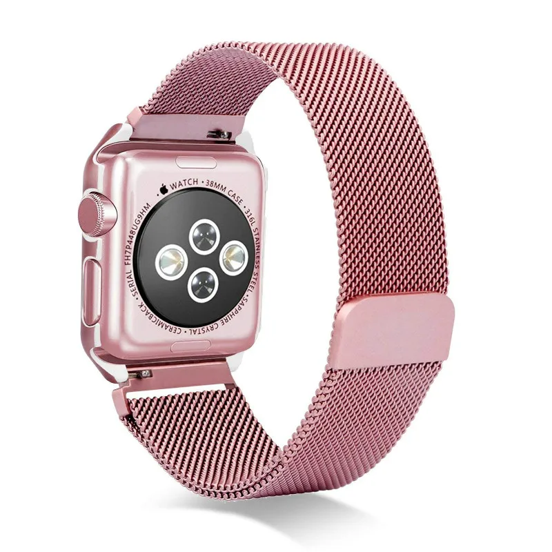 Mling для iWatch Миланская Петля из нержавеющей стали металлический ремешок для Apple Watch серии 1 2 3 4 5 42 мм 38 мм 44 мм 40 мм чехол
