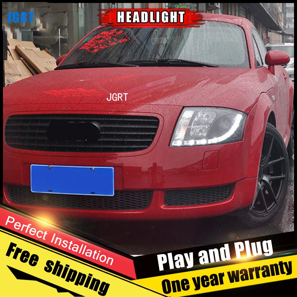 2 шт. автомобиль Стиль светодиодный фары fo Audi TT 1999 2006 для налобный фонарь DRL